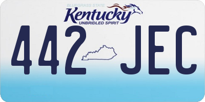 KY license plate 442JEC