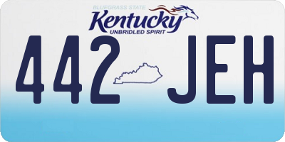 KY license plate 442JEH