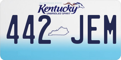 KY license plate 442JEM