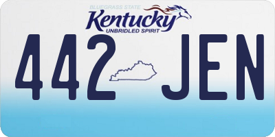 KY license plate 442JEN