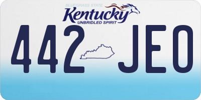 KY license plate 442JEO