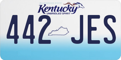 KY license plate 442JES