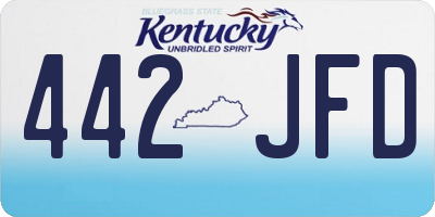 KY license plate 442JFD