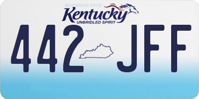 KY license plate 442JFF