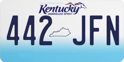KY license plate 442JFN