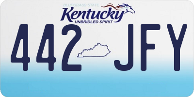KY license plate 442JFY