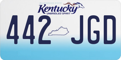 KY license plate 442JGD