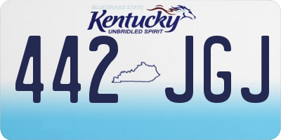 KY license plate 442JGJ