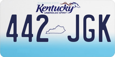 KY license plate 442JGK