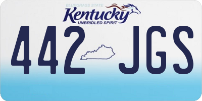 KY license plate 442JGS