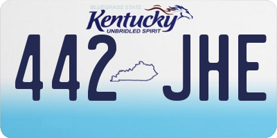 KY license plate 442JHE