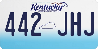 KY license plate 442JHJ
