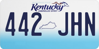 KY license plate 442JHN