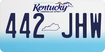KY license plate 442JHW