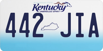 KY license plate 442JIA
