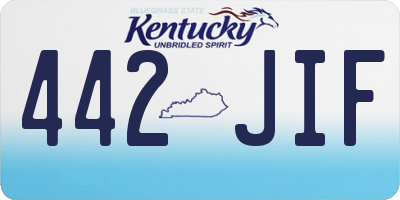 KY license plate 442JIF