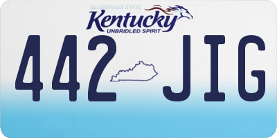 KY license plate 442JIG