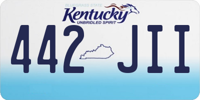 KY license plate 442JII