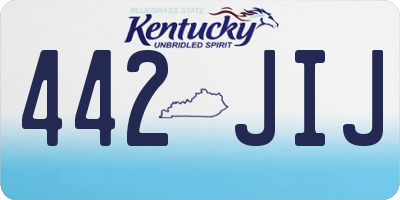 KY license plate 442JIJ