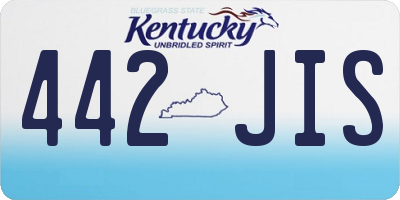 KY license plate 442JIS