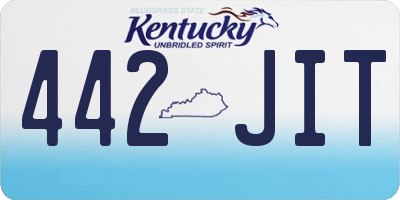 KY license plate 442JIT
