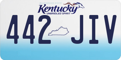 KY license plate 442JIV