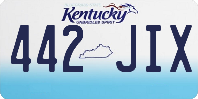 KY license plate 442JIX