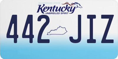 KY license plate 442JIZ