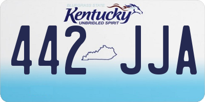 KY license plate 442JJA