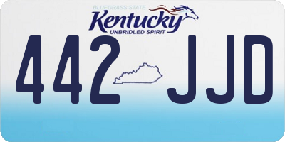 KY license plate 442JJD