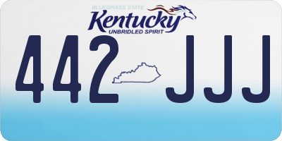 KY license plate 442JJJ