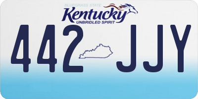 KY license plate 442JJY