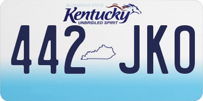KY license plate 442JKO