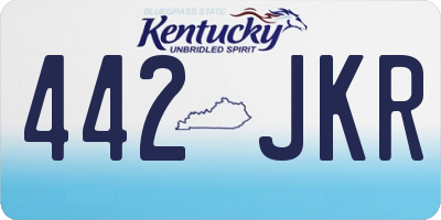 KY license plate 442JKR