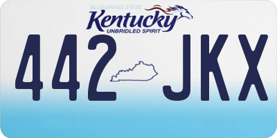KY license plate 442JKX