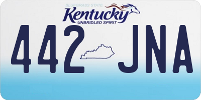 KY license plate 442JNA