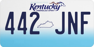 KY license plate 442JNF