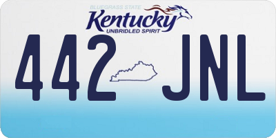 KY license plate 442JNL