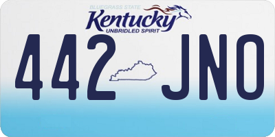 KY license plate 442JNO