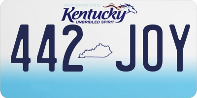 KY license plate 442JOY