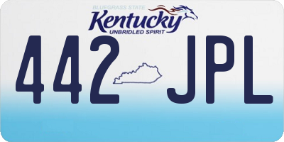 KY license plate 442JPL