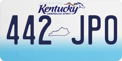 KY license plate 442JPO