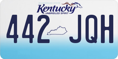 KY license plate 442JQH