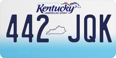 KY license plate 442JQK