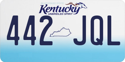 KY license plate 442JQL