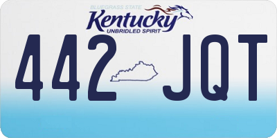 KY license plate 442JQT
