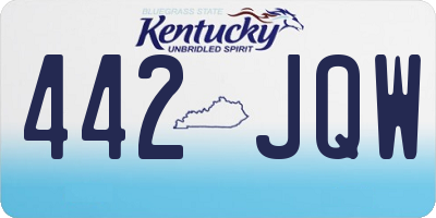 KY license plate 442JQW
