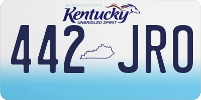 KY license plate 442JRO