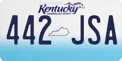 KY license plate 442JSA