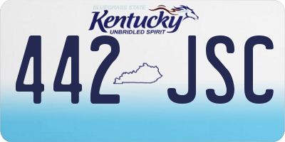 KY license plate 442JSC